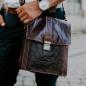 Preview: ALPENLEDER Schultertasche Messenger GALILEO (cognac) CG125-c