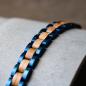 Preview: HOLZKERN Armband Dreiklang Eichenholz Blau