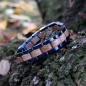 Preview: HOLZKERN Armband Dreiklang Eichenholz Blau