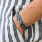 Preview: HOLZKERN Armband Fortissimo grauer Marmor Blau