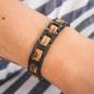 Preview: HOLZKERN Armband Acoustic Zebranoholz Schwarz