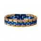 Preview: HOLZKERN Armband Menuett Eichenholz Blau