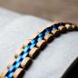 Preview: HOLZKERN Armband Menuett Eichenholz Blau