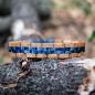 Preview: HOLZKERN Armband Menuett Eichenholz Blau