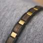 Preview: HOLZKERN Armband Bandlet Symphonie Walnuss Gold Schwarz