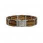 Preview: HOLZKERN Bandlet Armband Unisono Zebranoholz Silber