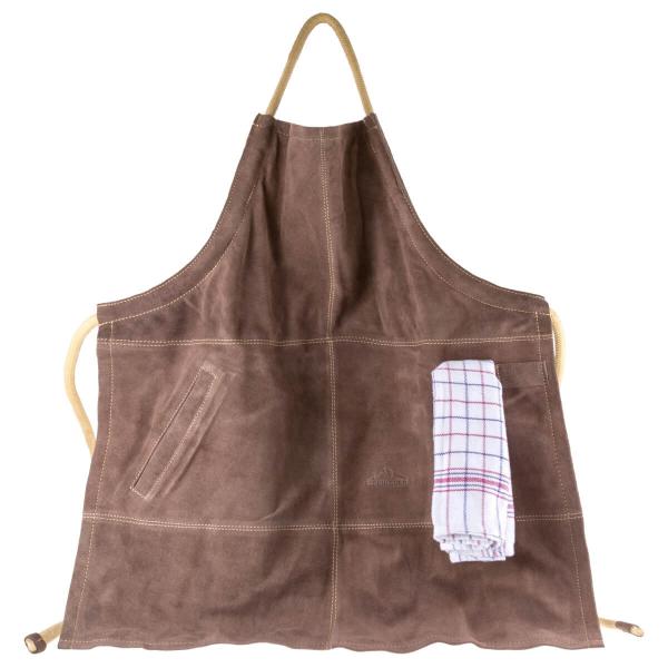 ALPENLEDER Grillschürze FUNKENFEUER suede