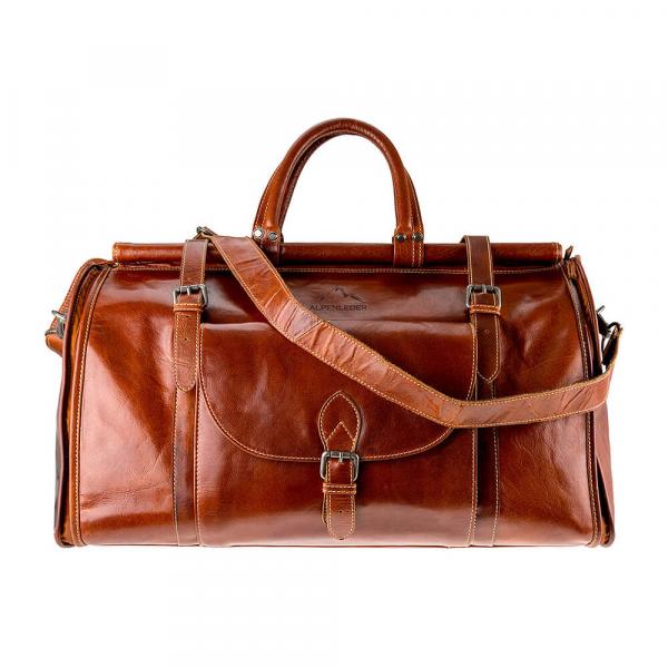 ALPENLEDER Reisetasche Kleidersack CASABLANCA cognac