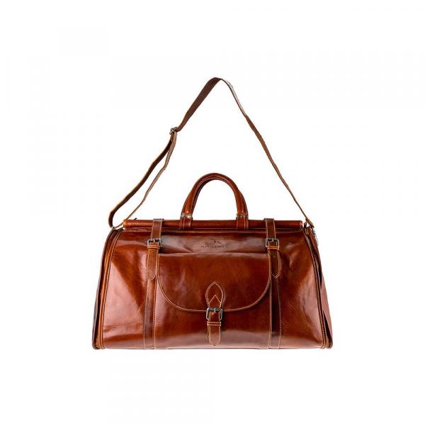 ALPENLEDER Reisetasche Kleidersack CASABLANCA cognac