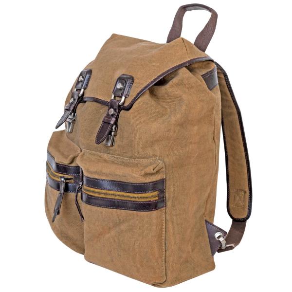 ALPENLEDER Rucksack 185 Canvas Büffelleder