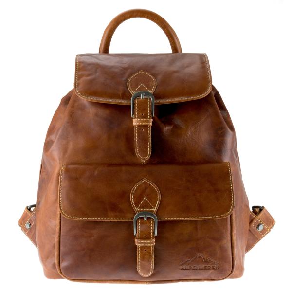 ALPENLEDER Rucksack Backpack JACOB´S WAY cognac