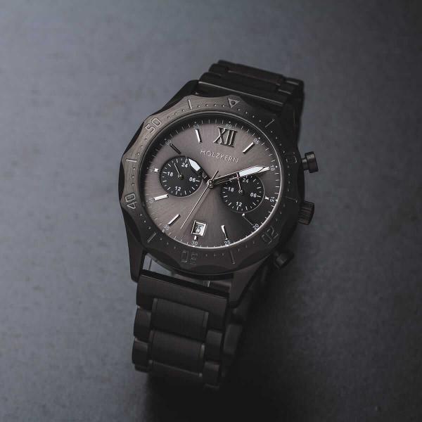 HOLZKERN Black Vulture Prey Herren Chronograph