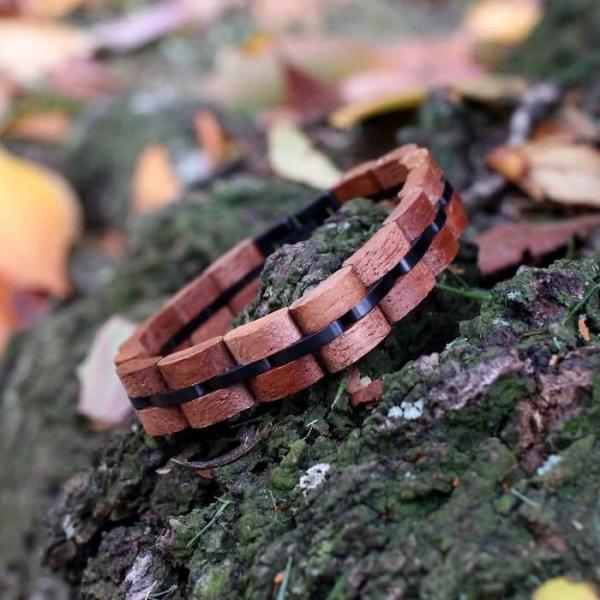 HOLZKERN Armband Fantasia Mahagoniholz Schwarz