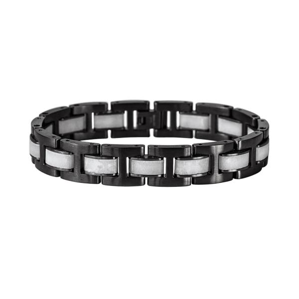 HOLZKERN Armband Forte Marmor Grau