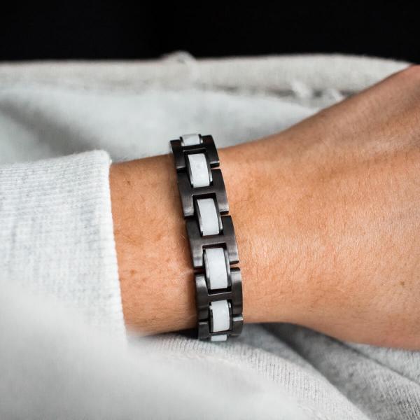 HOLZKERN Armband Forte Marmor Grau