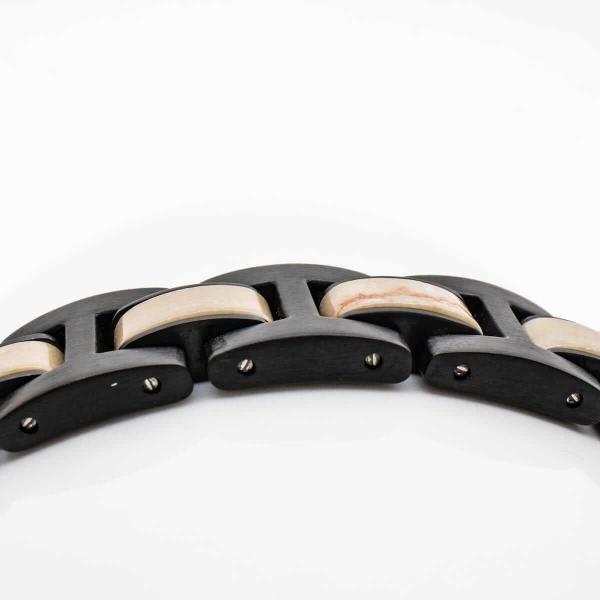 HOLZKERN Armband Fortissimo Marmor Schwarz