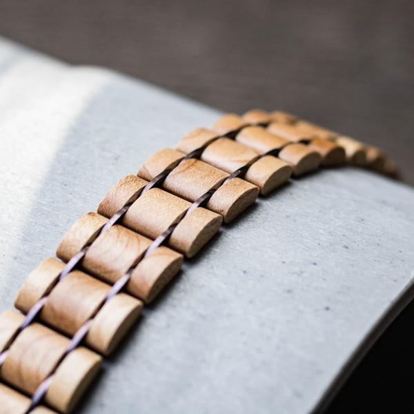 HOLZKERN Armband Grandezza Ahornholz Dunkelviolett