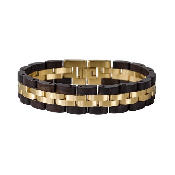 HOLZKERN Armband Menuett Leadwood Gold