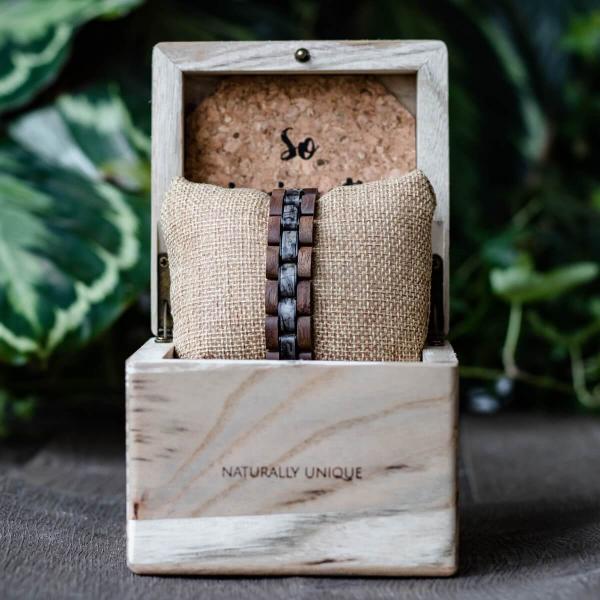 HOLZKERN Armband Terzett Walnussholz Marmor