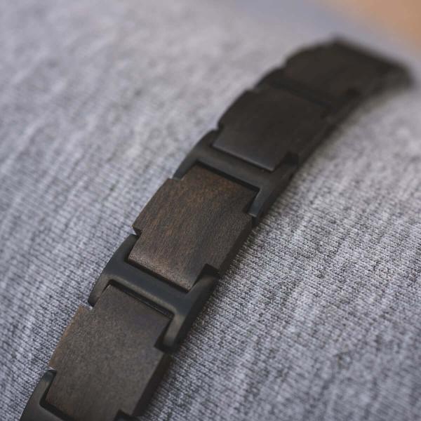 HOLZKERN Bandlet Armband Unisono Leadwood Schwarz