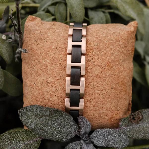 HOLZKERN | Bandlet Armband Acoustic Ahornholz Roségold