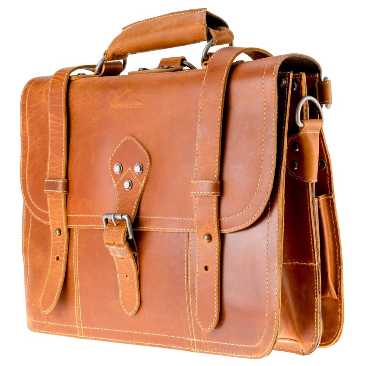 ALPENLEDER Multifunktionstasche BROOKS (cognac)