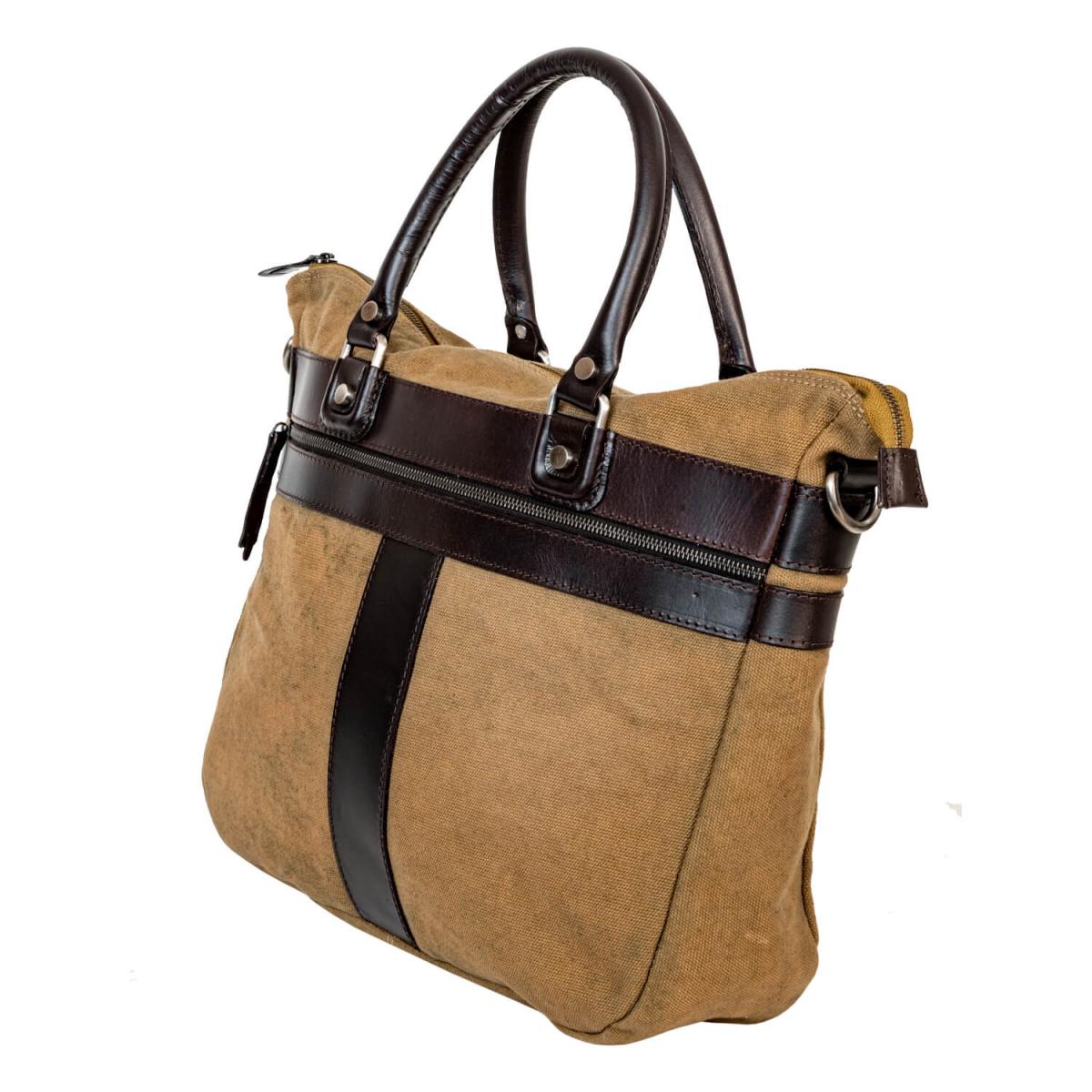 ALPENLEDER Shopper 183 Canvas Büffelleder