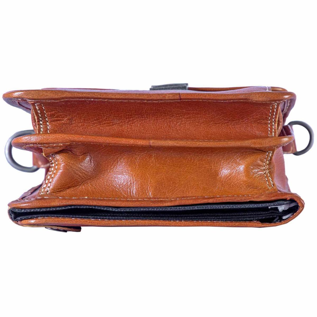 ALPENLEDER Schultertasche Messenger GALILEO (cognac) CG125-c