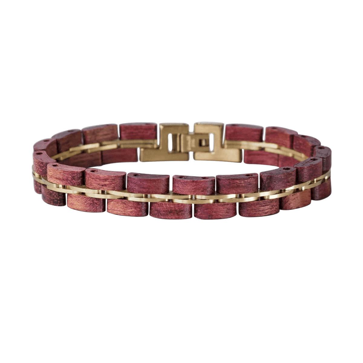 HOLZKERN Armband Belcanto Amaranthholz Gold