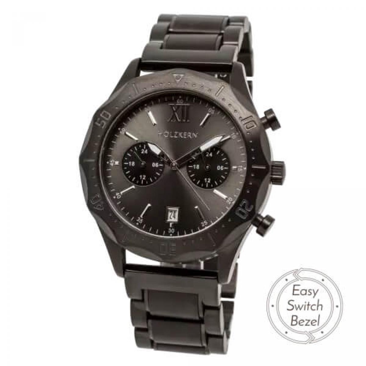 HOLZKERN Black Vulture Prey Herren Chronograph