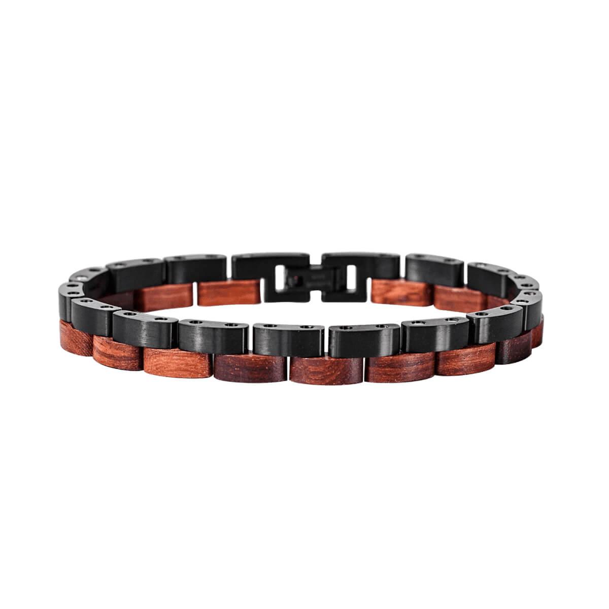 HOLZKERN Armband Duett Padoukholz Schwarz