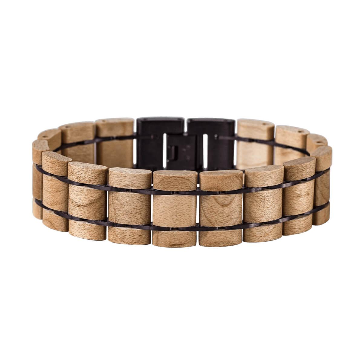 HOLZKERN Armband Grandezza Ahornholz Dunkelviolett