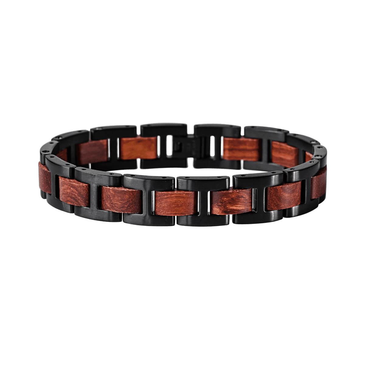 HOLZKERN Armband Acoustic Padoukholz Schwarz