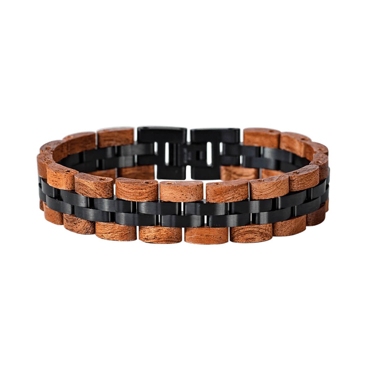 HOLZKERN Armband Menuett Mahagoniholz Schwarz