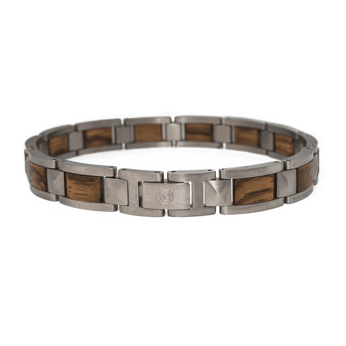 HOLZKERN Armband Rhapsodie Zebranoholz Silber