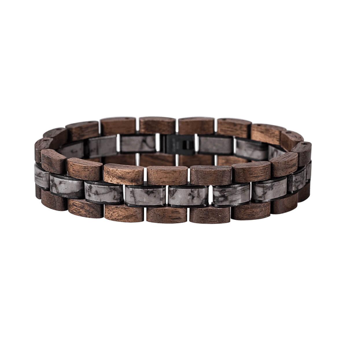 HOLZKERN Armband Terzett Walnussholz Marmor