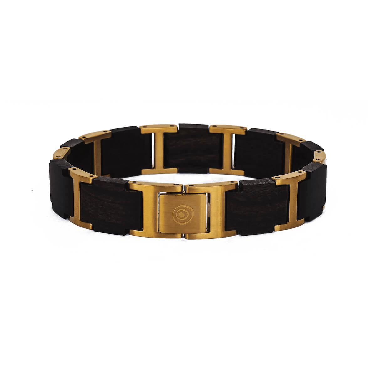 HOLZKERN Bandlet Armband Unisono Leadwood Gold