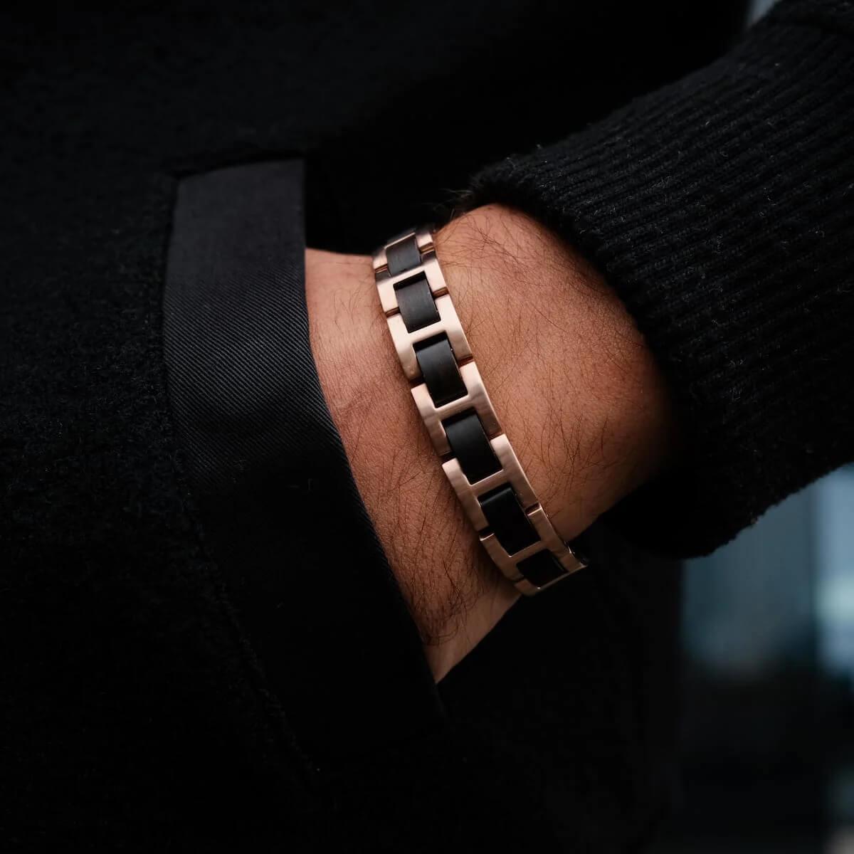 HOLZKERN | Bandlet Armband Acoustic Ahornholz Roségold